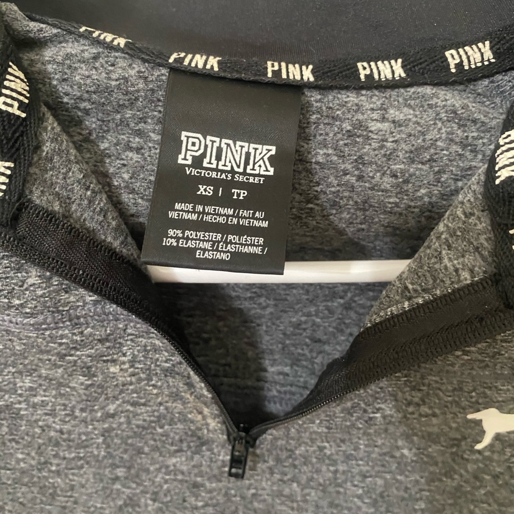VS Pink quarter zip pullover